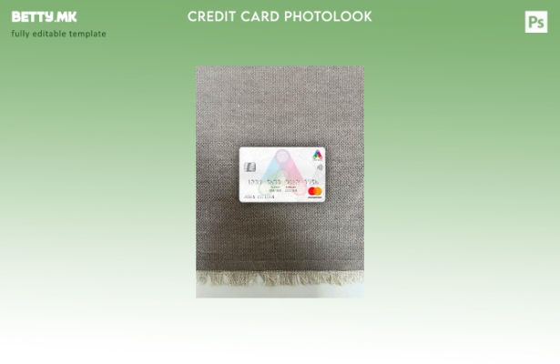 Модерен стил Монголија Arig Bank мастер карта photolook преден шаблон